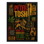 Cuadro Peter Tosh Rastafari Guide Reggae Arte Rock Vintage Marco Negro