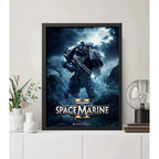 Cuadro Space Marine Espacial Videojuego B4 Decorar Game Room Marco Negro