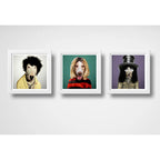 Set 3 Cuadros Perros Rock Kurt Cobain Slash Sid Vicious Arte