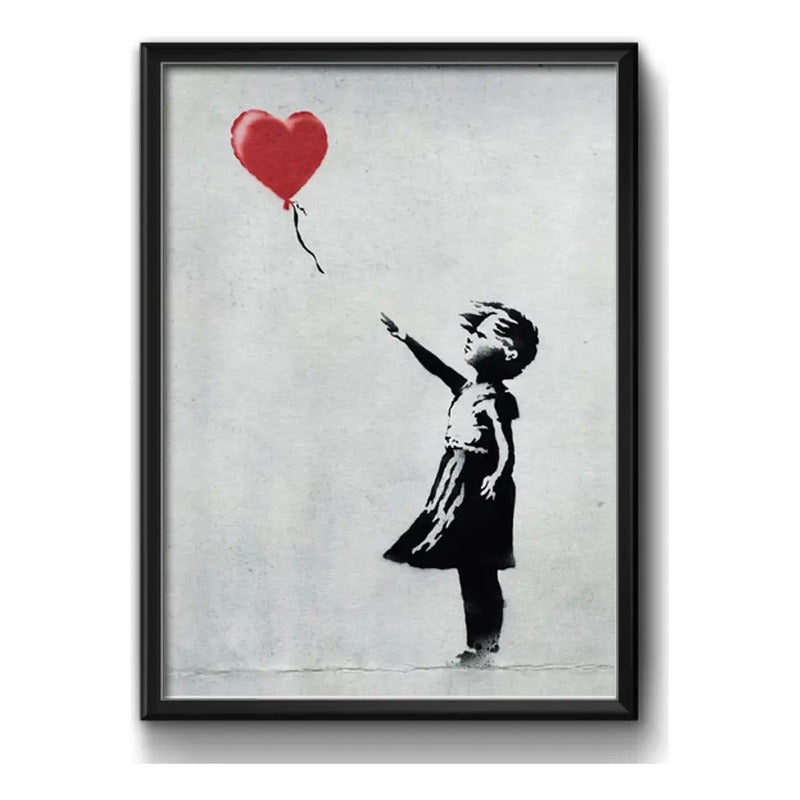 Cuadro Niña Con Globo Banksy Arte Urbano Callejera Decora