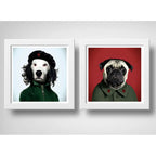 Set 2 Cuadros Perros Comunista Pop Art Mascota Decoracion