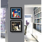 Set 2 Cuadros Batman Superman Baño Héroes Comics Decoracion