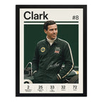 Cuadro Jim Clark Piloto Formula 1 Logros Signature Auto Marco Negro