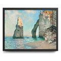 Cuadro Claude Monet Los Acantilados De Étretat Nautico Mar Marco Negro