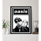 Cuadro Oasis The Gallaghers Rock Musica Arte Decoracion Marco Negro
