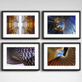 Set 4 Cuadros Arquitectura Moderna Decoracion Con Paspartu