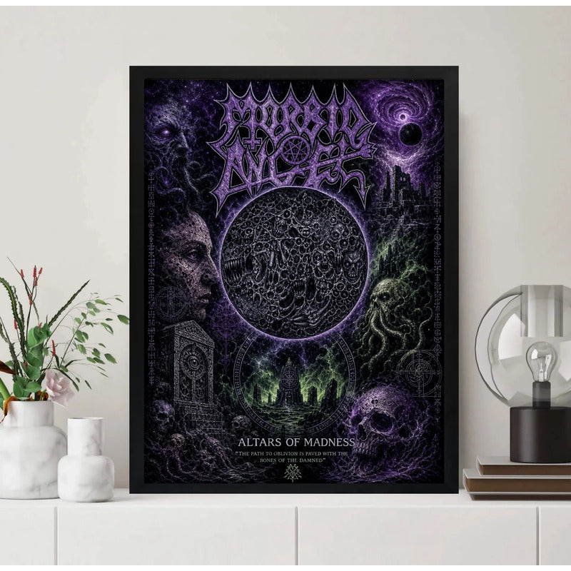 Cuadro Morbid Angel Altars Of Madnes Death Metal Rock Marco Negro