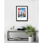 Cuadro Londres Uk Ciudad Tower Bridge 53x43cm Con Paspartú Marco Negro