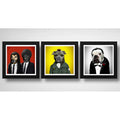 Set 3 Cuadros Perro El Padrino Pulp Fiction Taxi Driver Cine