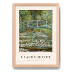 Cuadro Dormitorio Living Monet Los Nenúfares Marco Oak Marco Marrón Claro