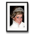 Cuadro Diana De Gales Princesa Lady Di Foto Con Paspartú Marco Negro