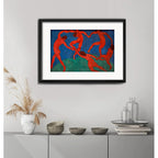 Cuadro Matisse La Danza Arte Abstracto 53x43cm Con Paspartu Marco Negro