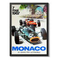 Cuadro Monaco Pista De Carrera Autodromo Formula 1 Retro Monaco 1967 Negro