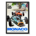 Cuadro Monaco Pista De Carrera Autodromo Formula 1 Retro Monaco 1967 Negro