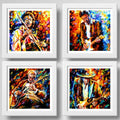 Set 4 Cuadros Eric Clapton Jimi Hendrix Bb King Ray Vaughan Marco Blanco