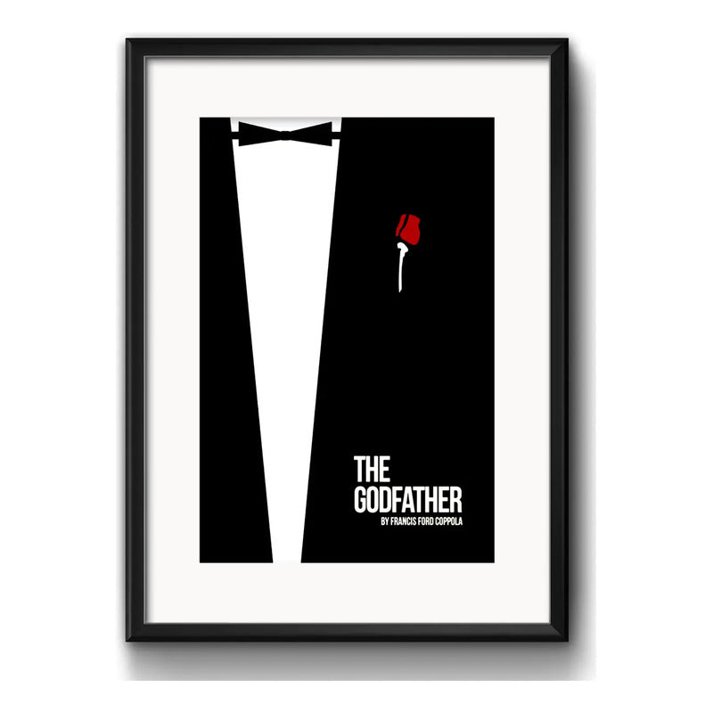 Cuadro The Godfather Minimalista El Padrino Con Paspartú Marco Negro