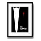 Cuadro The Godfather Minimalista El Padrino Con Paspartú Marco Negro