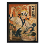 Cuadro Naruto Ramen Comida Arte Japones Cocina Anime Geek Marco Negro