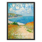 Cuadro Dormitorio Living Claude Monet Playa En Pourville Marco Negro