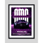 Cuadro Mercedes-benz Amg Gt Auto Modelo Decoracion Marco Negro