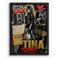 Cuadro Tina Turner Elementos Iconicos Rock Pop Arte Vintage Marco Negro