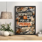 Cuadro Frase Motivacional Coach Despacito Y Por Las Piedras Marco Negro