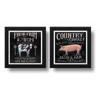 Set 2 Cuadros Cocina Gourmet Carnes Vaca Cerdo Chef Decora
