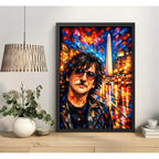 Cuadro Charly García Colors Argentina Musica Arte Colores Marco Negro