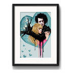 Cuadro Edward Manos De Tijera Cine Tim Burton Con Paspartú Marco Negro
