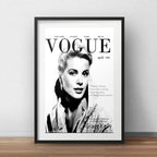 Cuadro Vogue Grace Kelly Fashion Art Decoracion Con Paspartú