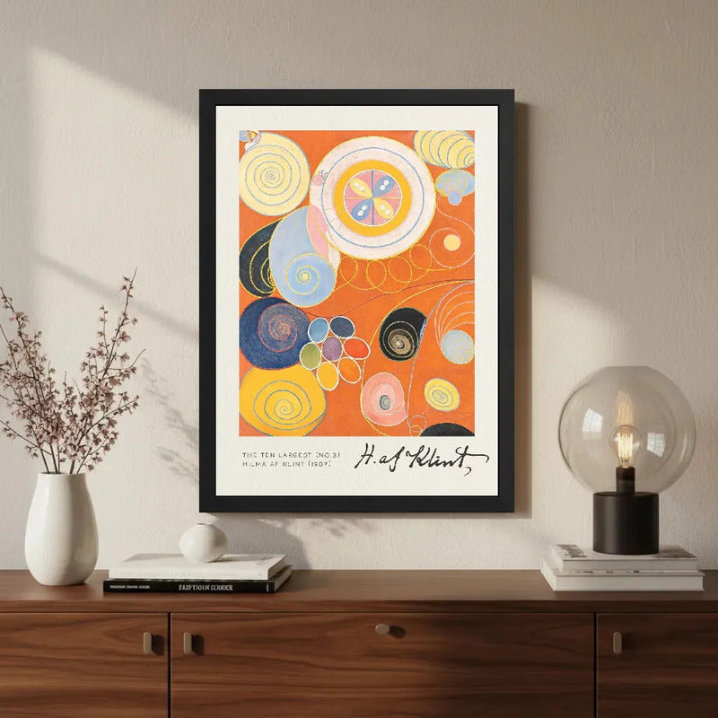 Cuadro Dormitorio Living Hilma Klint Juventud N. 3 Signature Marco Negro