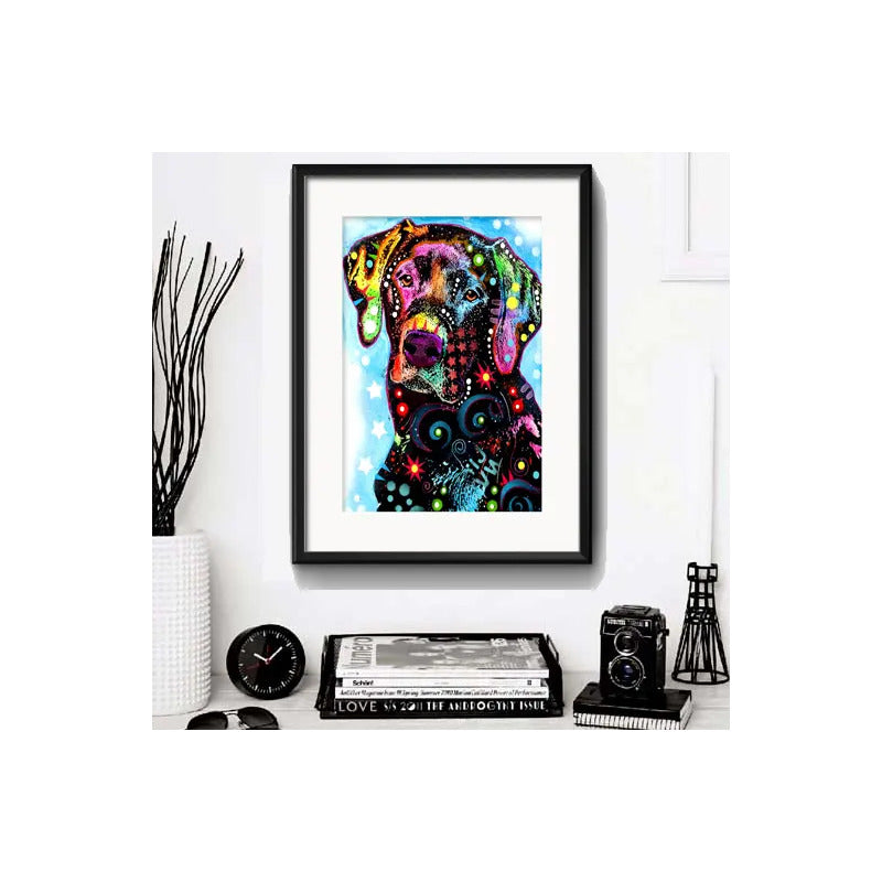 Cuadro Perro Pop Art Todas Las Razas Decoracion Con Paspartú