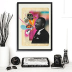 Cuadro Martin Luther King Pop Art Decoracion Moderna Marco Negro