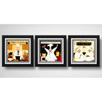 Set 3 Cuadros Chef Cocina Gourmet Kitchen Retro Decoracion