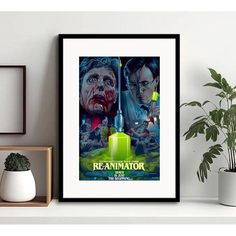 Cuadro Re-animator Pelicula Ciencia Ficcion Terror Paspartú Re-animator 1 Arte Negro