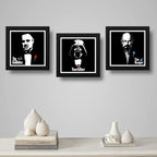Set 3 Cuadros Darth Vader El Padrino Heisenberg Godfather