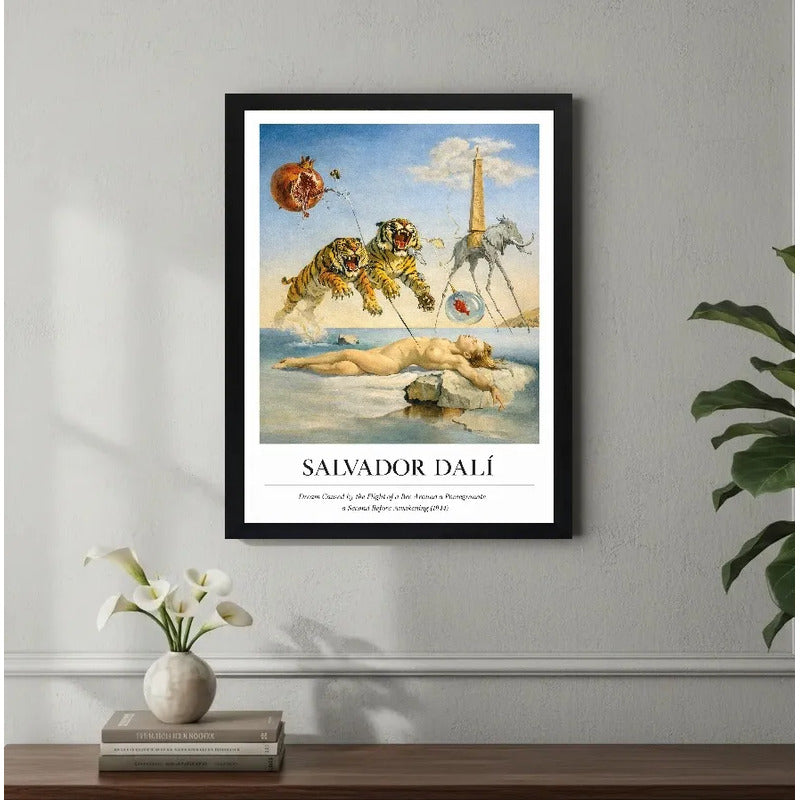 Cuadro Salvador Dali Sueño Causado Vuelo De Abeja Museo Arte Marco Negro