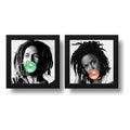 Set 2 Cuadros Bob Marley Lauryn Hill Chicle Musica Decor
