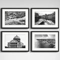 Set 4 Cuadros Manaus Amazonas Rio Selva Brasil Con Paspartu