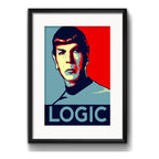Cuadro Spock Pop Art Star Trek Geek Decoracioncon Paspartú Marco Negro