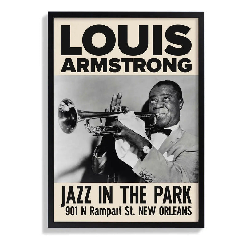 Cuadro Concierto Blues Jazz Nina Bb King Musica Decoracion Louis Armstrong Marco Negro