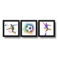 Set 3 Cuadros Futbol Pop Art Balon Pelota Deporte Decoracion