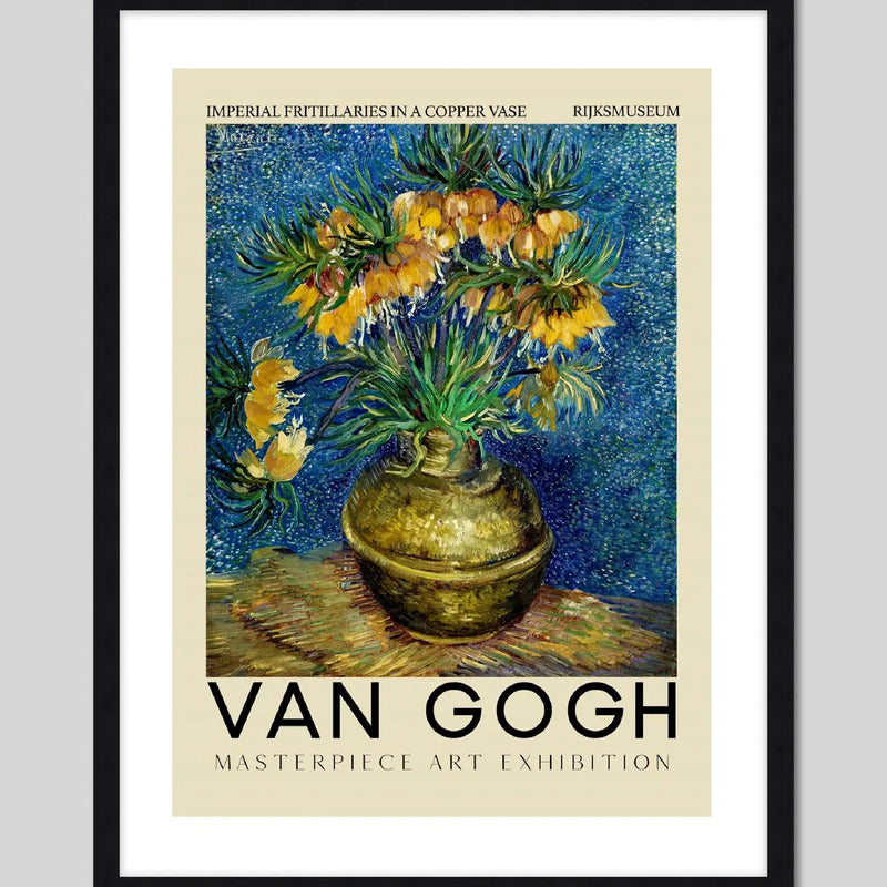 Cuadro Van Gogh Arte Exposición Obras Pintor Decoracion Van Gogh Imperial Flower Vase Negro