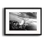 Cuadro Rio De Janeiro Fotos Blanco Negro Brs5 Con Paspartú Playa De Copacabana Con Marco Negro