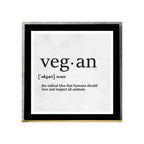 Cuadro Vegano Veganismo Frase Concepto Decoracion