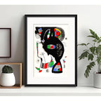 Cuadro Joan Miró 42 Rue Blomet Arte Abstracto Con Paspartú Marco Negro