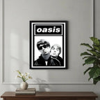 Cuadro Oasis The Gallaghers Rock Musica Arte Decoracion Marco Negro