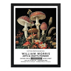 Cuadro Hongos William Morris Botanico Flores Exposición Marco Negro