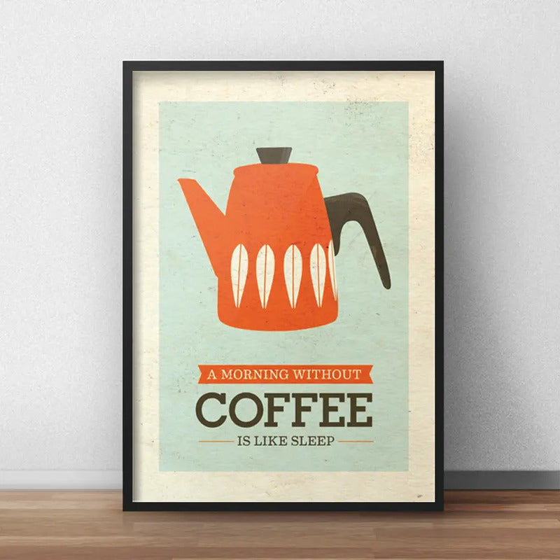 Set 2 Cuadros Café Escandinavo Pop Art Frases Cafeteria Bar