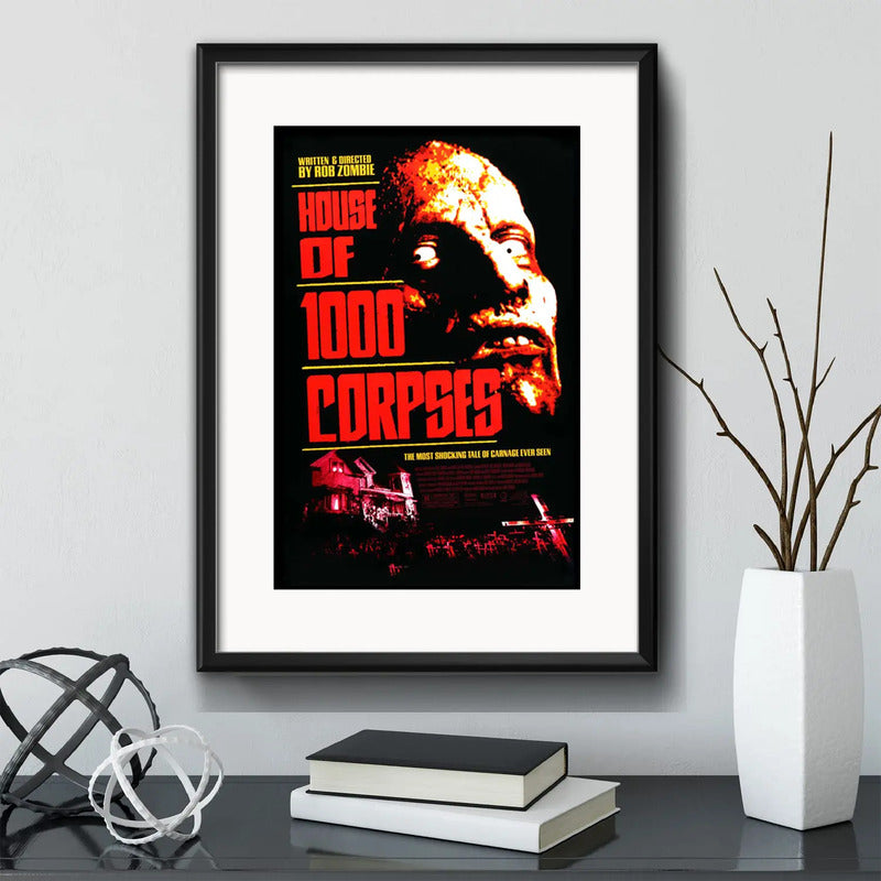 Cuadro House Of 1000 Corpses Pelicula Terror Con Paspartú Marco Negro
